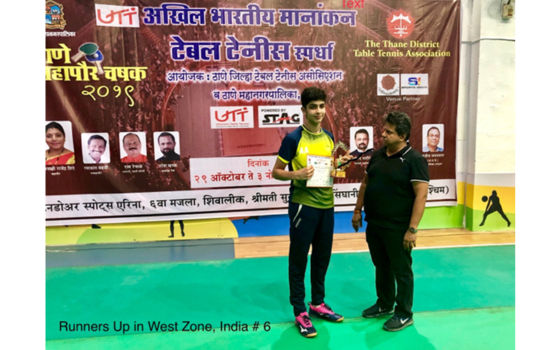 First Top 6 Rank in India: West Zonals, Pune, India, 2019