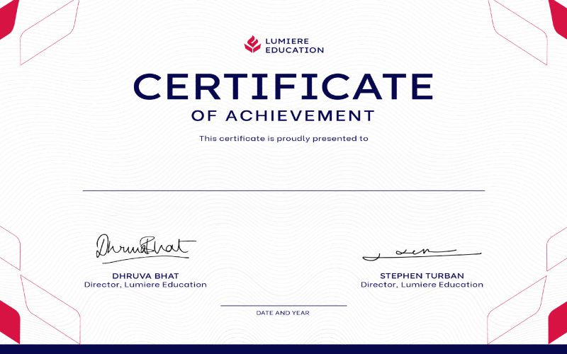 Lumiere certificate